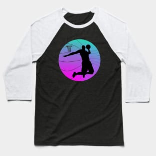 Basketball Slam Dunk Retro Vintage Baseball T-Shirt